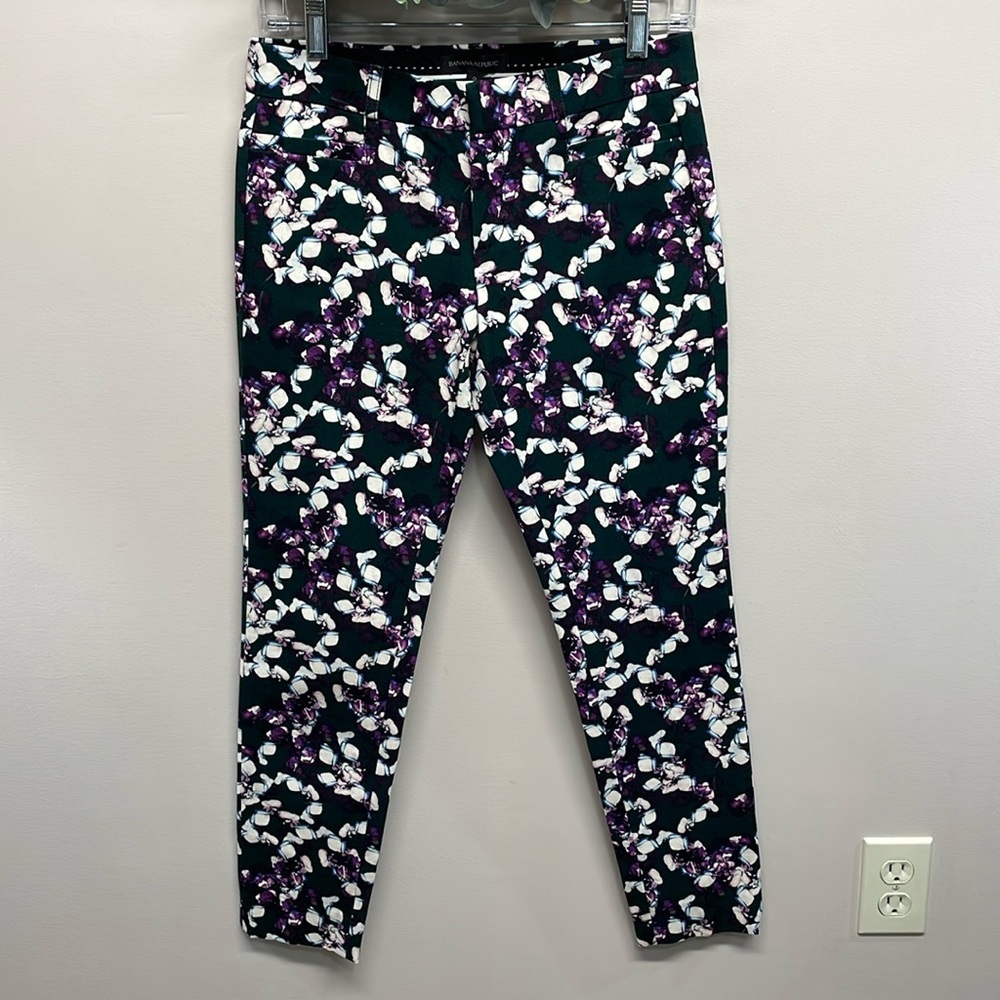 NWT Banana Republic Sloan Fit Slim Ankle Pants Floral 0